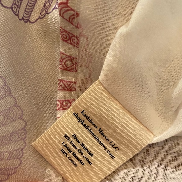 Kathleen Maeve Taylor Smocked Linen Mini Seashells Print - Picture 6 of 7